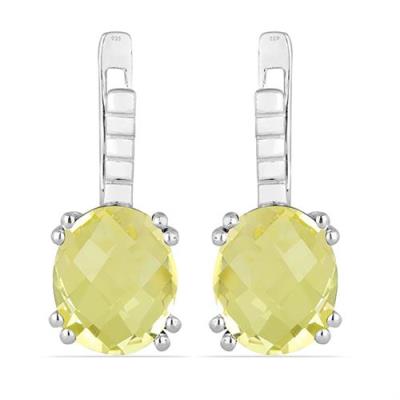 BUY STERLING SILVER NATURAL SMOKY GEMSTONE EARRINGS